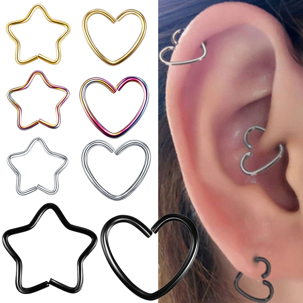 Body Jewelry Surgical Steel - Lichaam Sieraden Chirurgisch Staal Daith Hart