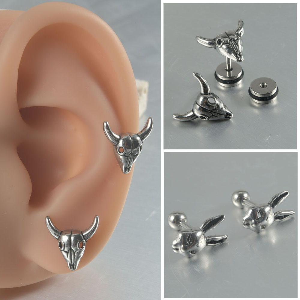 Body Jewelry Surgical Steel - 1 Stuk Chirurgisch Staal Konijn/Schapen Hoofd