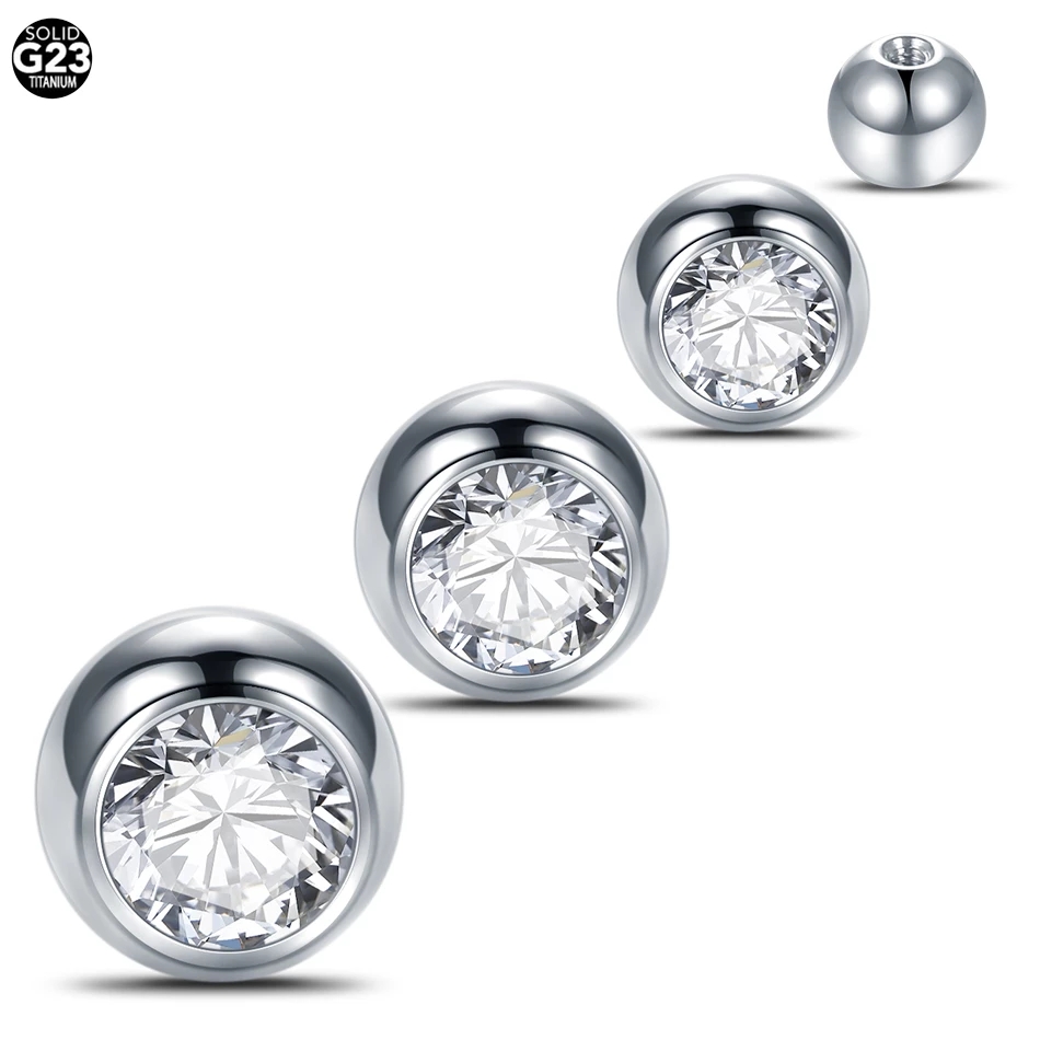 Body Jewelry Replacement Ball - 10 Stuks G23 Titanium Externe Schroefdraad