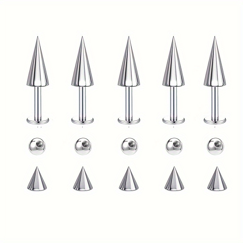 5pcs Spikes Punk Mode Roestvri - Body Jewelry Replacement Ball recensie en prijs