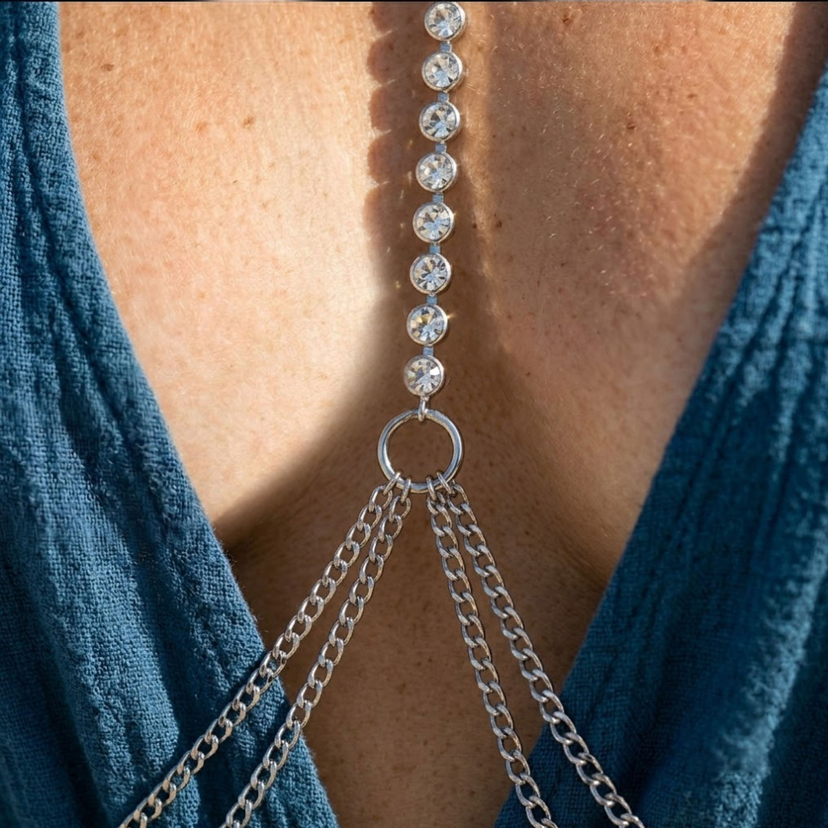 Y-vormige body chain sieraden  - Body Jewelry Retainers recensie en prijs