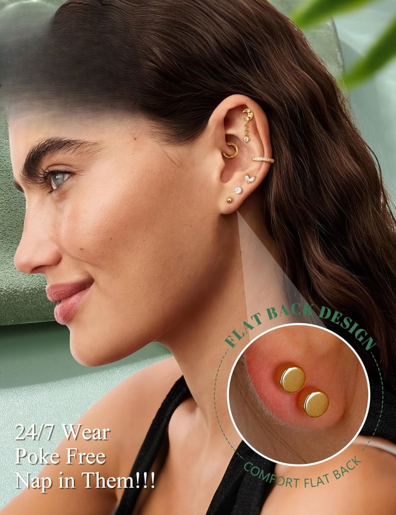 16 Gauge Kraakbeen Oorbellen v - Body Jewelry Surgical Steel recensie en prijs