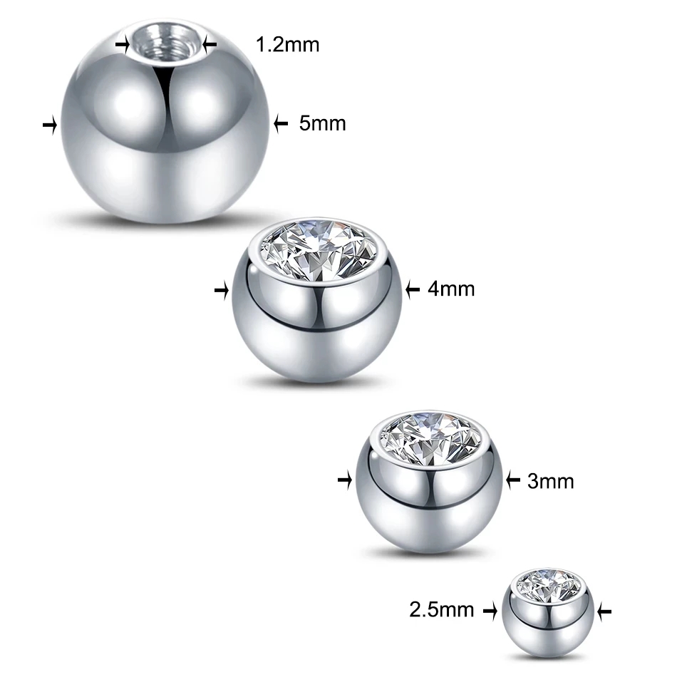 10 Stuks G23 Titanium Externe  - Body Jewelry Replacement Ball recensie en prijs